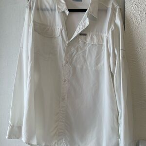 Columbia Omni Shade White Button-Up Shirt